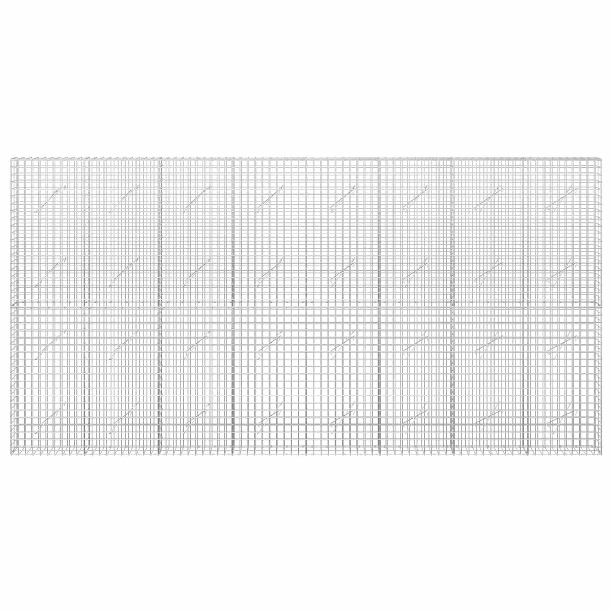 vidaXL Gabion with 3.5 mm Wire and 5x5 cm Mesh 400x10x200 cm 3