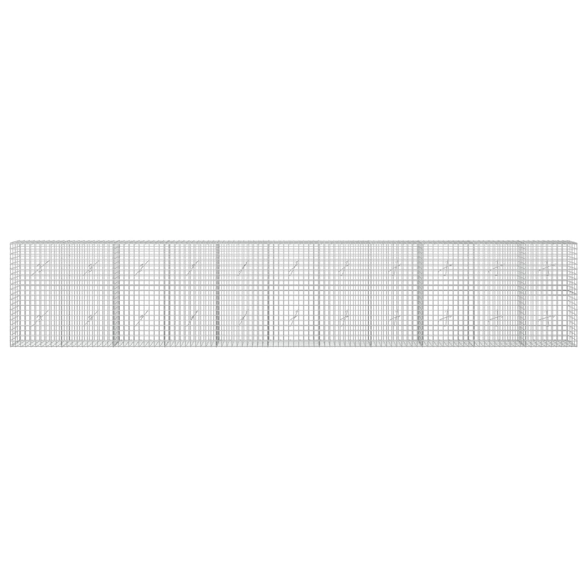 vidaXL Gabion with 3.5 mm Wire and 5x5 cm Mesh 550x20x100 cm 3