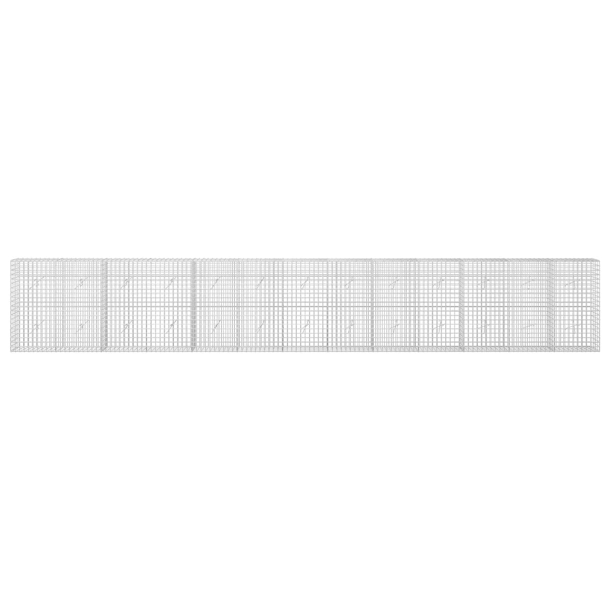Gabion with 3.5 mm Wire and 5x5 cm Mesh 50x20x100 cm Height 100 cm Thickness 20 cm 50–1000 cm 650 cm