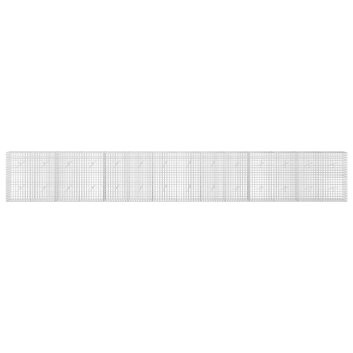 vidaXL Gabion with 3.5 mm Wire and 5x5 cm Mesh 700x20x100 cm 3