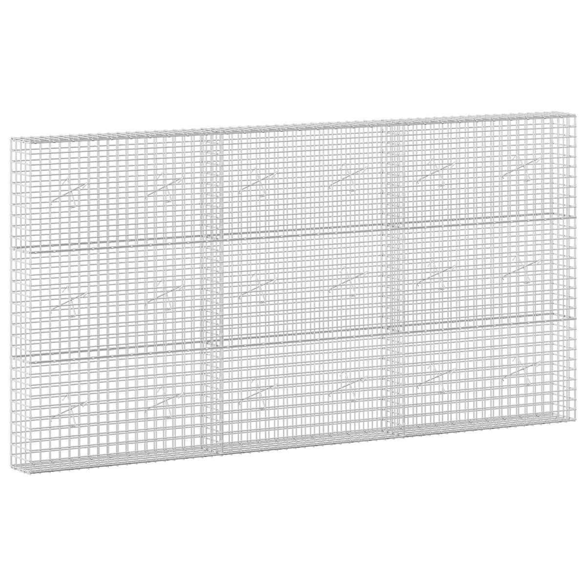 vidaXL Gabion with 3.5 mm Wire and 5x5 cm Mesh 300x20x150 cm 2