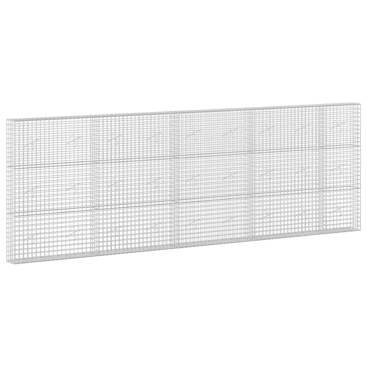 vidaXL Gabion with 3.5 mm Wire and 5x5 cm Mesh 450x20x150 cm 2