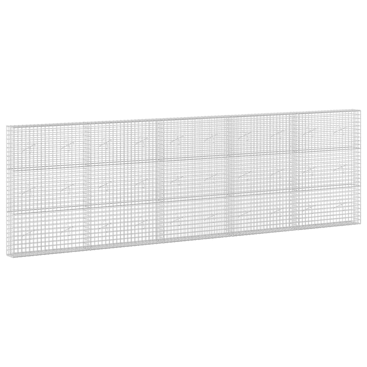 vidaXL Gabion with 3.5 mm Wire and 5x5 cm Mesh 500x20x150 cm 2