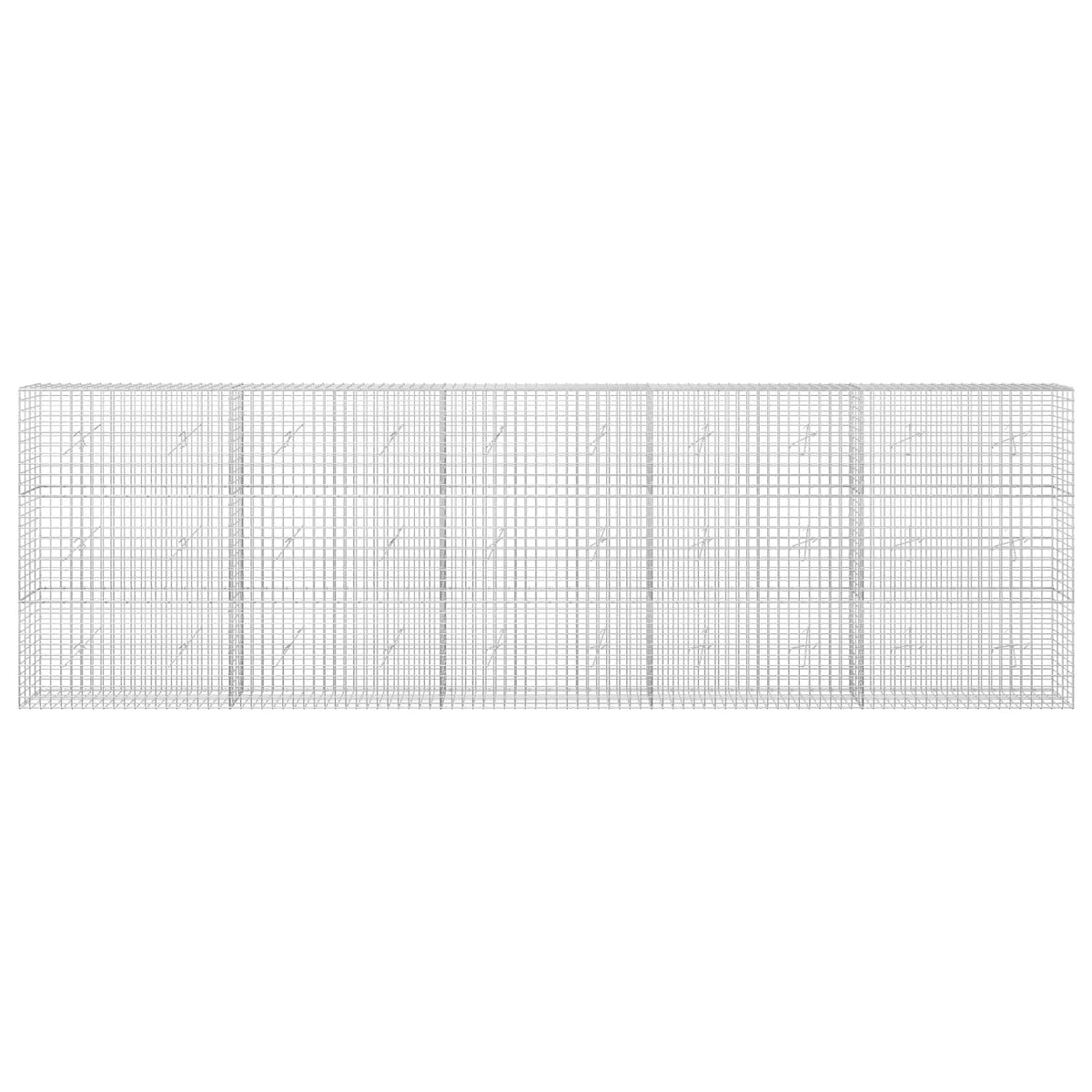 vidaXL Gabion with 3.5 mm Wire and 5x5 cm Mesh 500x20x150 cm 3