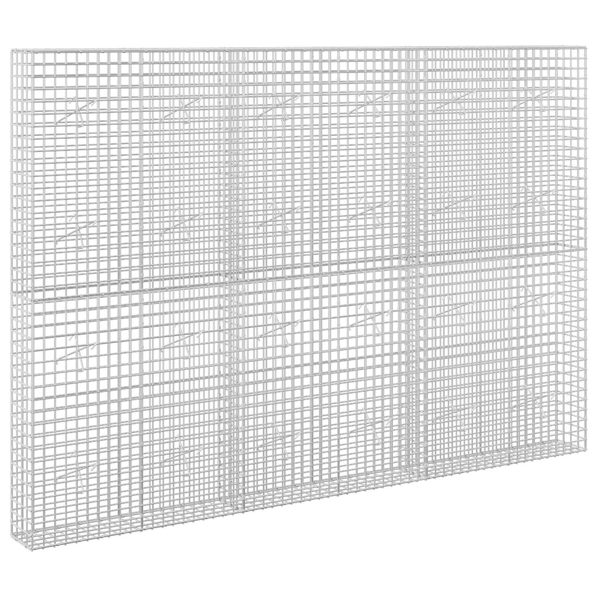 vidaXL Gabion with 3.5 mm Wire and 5x5 cm Mesh 300x20x200 cm 2