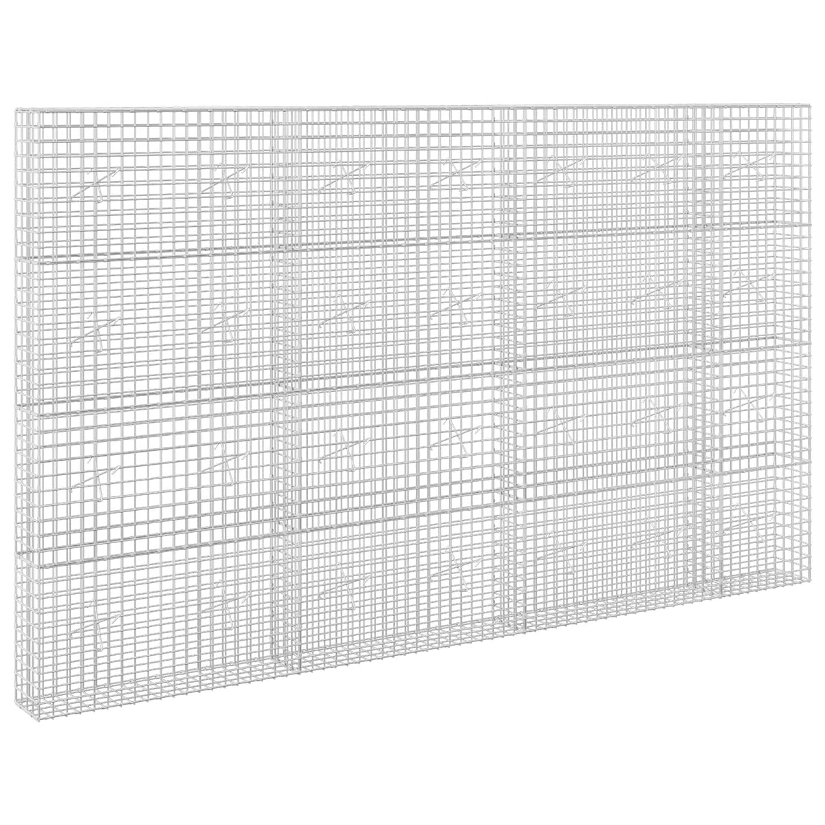 vidaXL Gabion with 3.5 mm Wire and 5x5 cm Mesh 350x20x200 cm 2