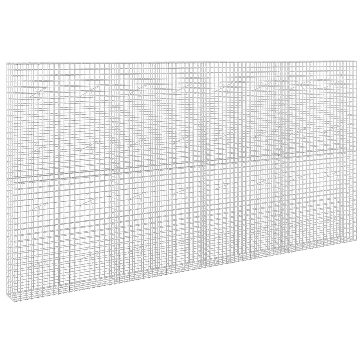 vidaXL Gabion with 3.5 mm Wire and 5x5 cm Mesh 400x20x200 cm 2
