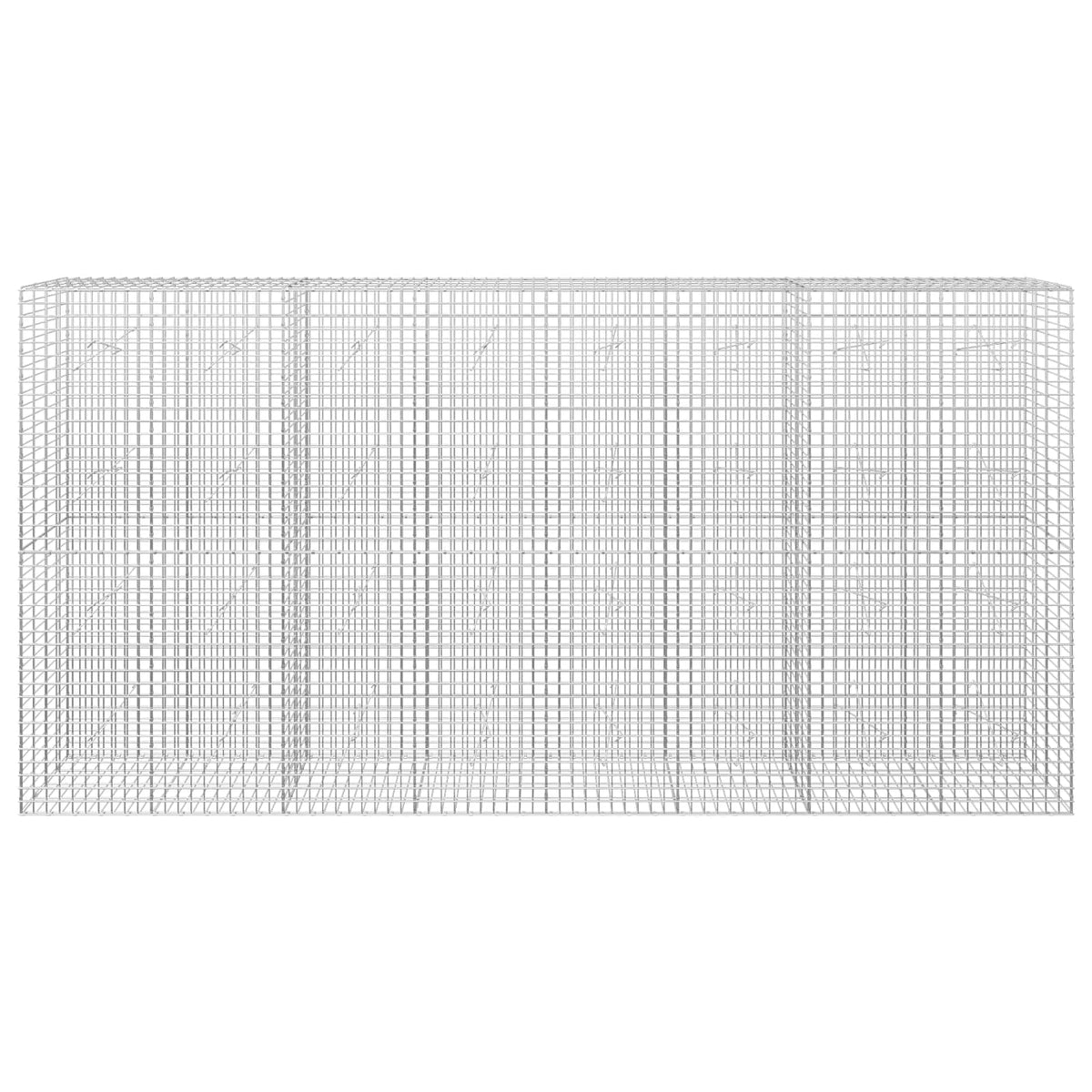 vidaXL Gabion with 3.5 mm Wire and 5x5 cm Mesh 400x20x200 cm 3