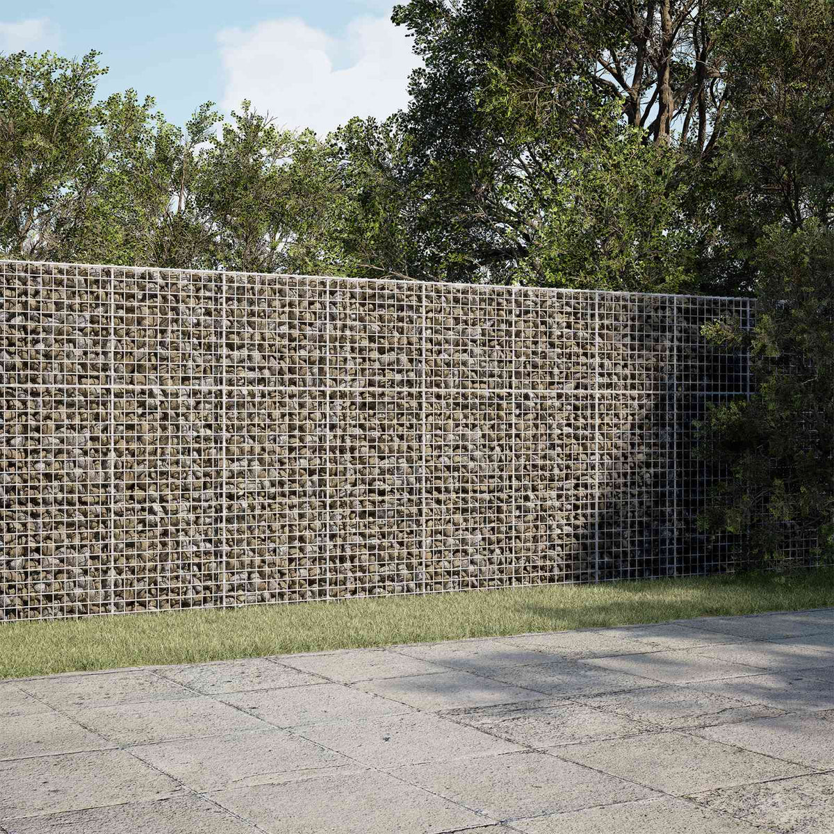 vidaXL Gabion with 3.5 mm Wire and 5x5 cm Mesh 300x50x150 cm 1
