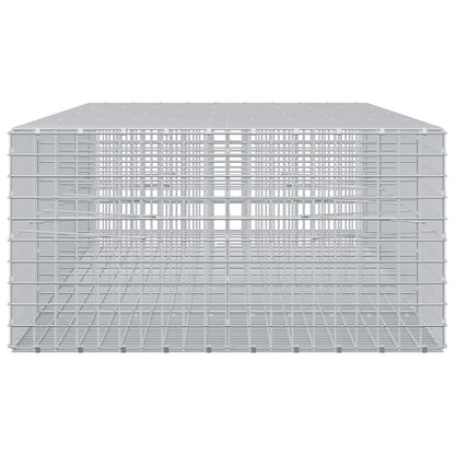 vidaXL Gabion with 3.5 mm Wire and 5x5 cm Mesh 400x100x50 cm 4