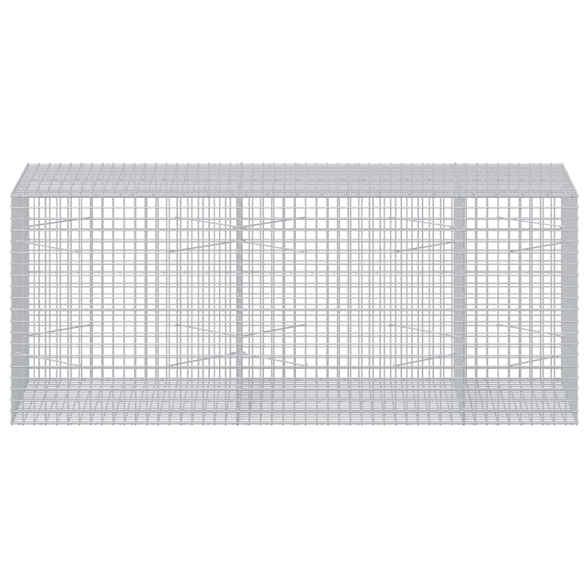 vidaXL Gabion with 3.5 mm Wire and 5x5 cm Mesh 250x100x100 cm 3