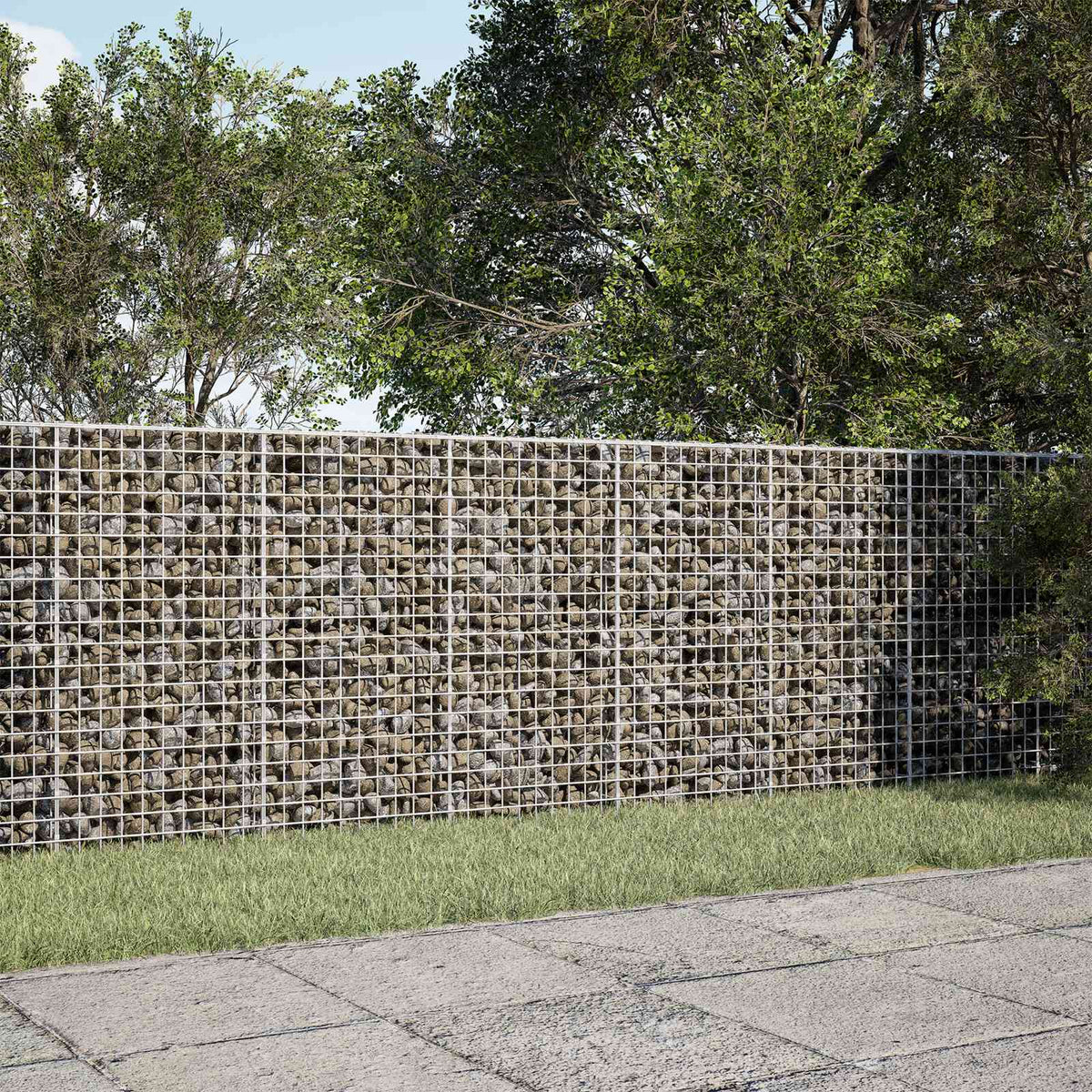 vidaXL Gabion with 3.5 mm Wire and 5x5 cm Mesh 300x100x100 cm 1