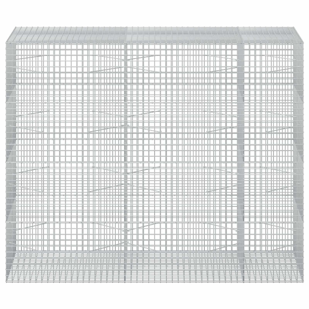 vidaXL Gabion with 3.5 mm Wire and 5x5 cm Mesh 250x100x200 cm 3