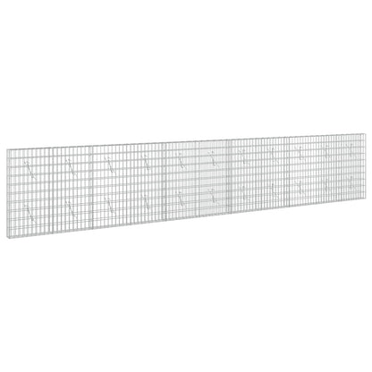 vidaXL Gabion with 3.5 mm Wire and 5x10 cm Mesh 550x10x100 cm 2