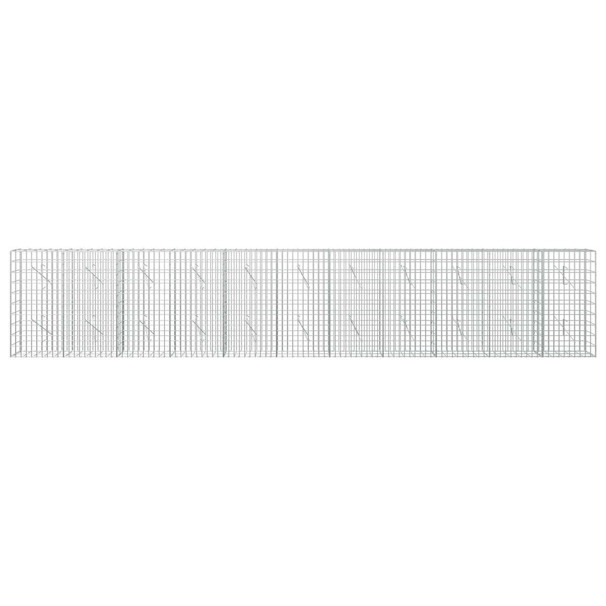 vidaXL Gabion with 3.5 mm Wire and 5x10 cm Mesh 550x10x100 cm 3