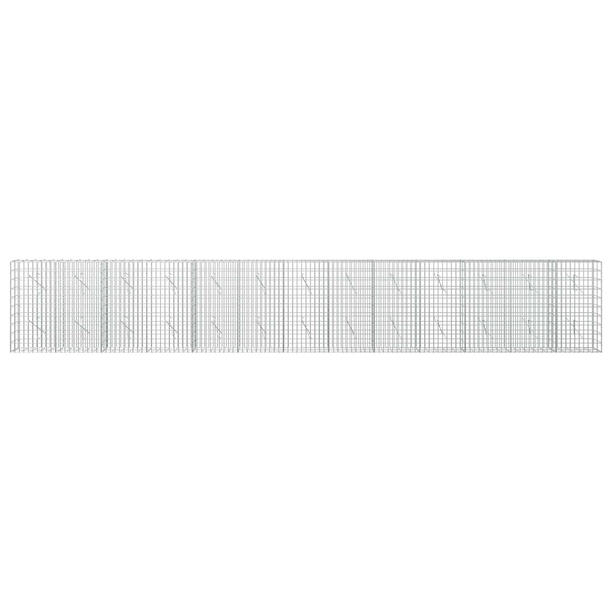 vidaXL Gabion with 3.5 mm Wire and 5x10 cm Mesh 650x10x100 cm 3