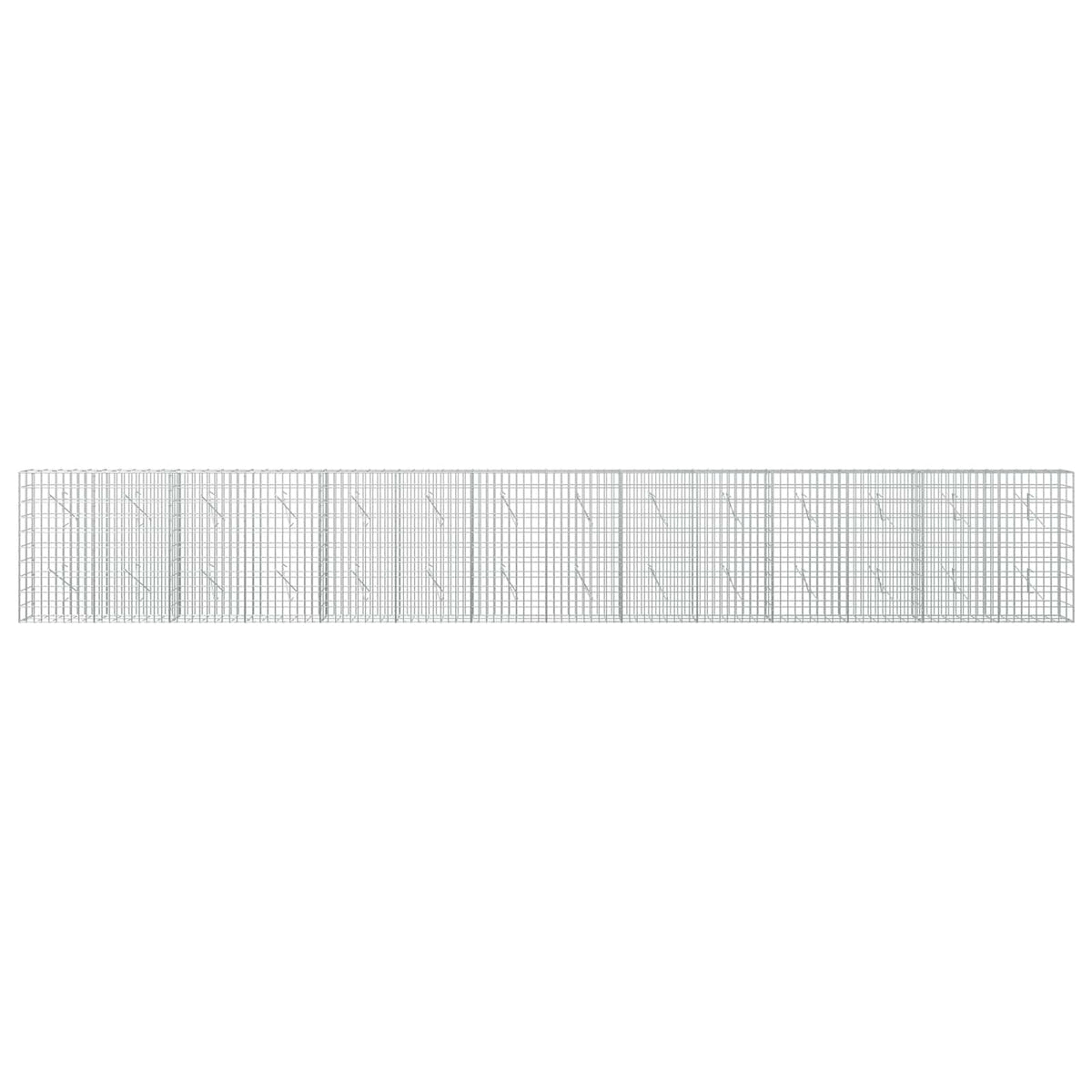 vidaXL Gabion with 3.5 mm Wire and 5x10 cm Mesh 700x10x100 cm 3