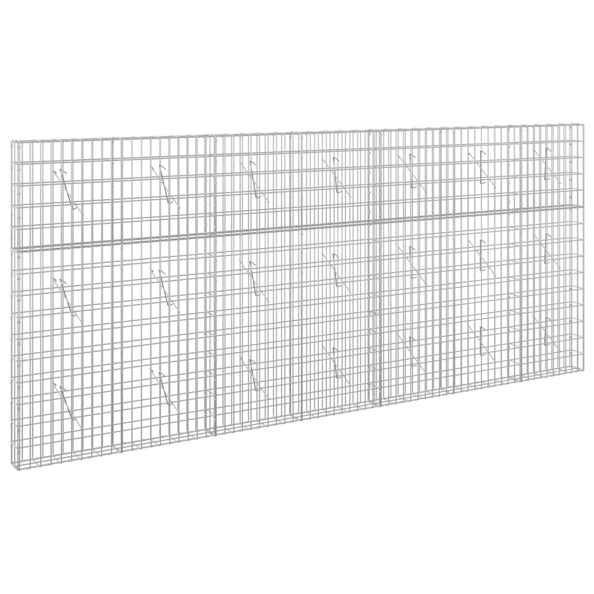 vidaXL Gabion with 3.5 mm Wire and 5x10 cm Mesh 350x10x150 cm 2