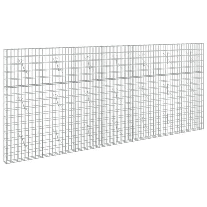 vidaXL Gabion with 3.5 mm Wire and 5x10 cm Mesh 350x10x150 cm 2