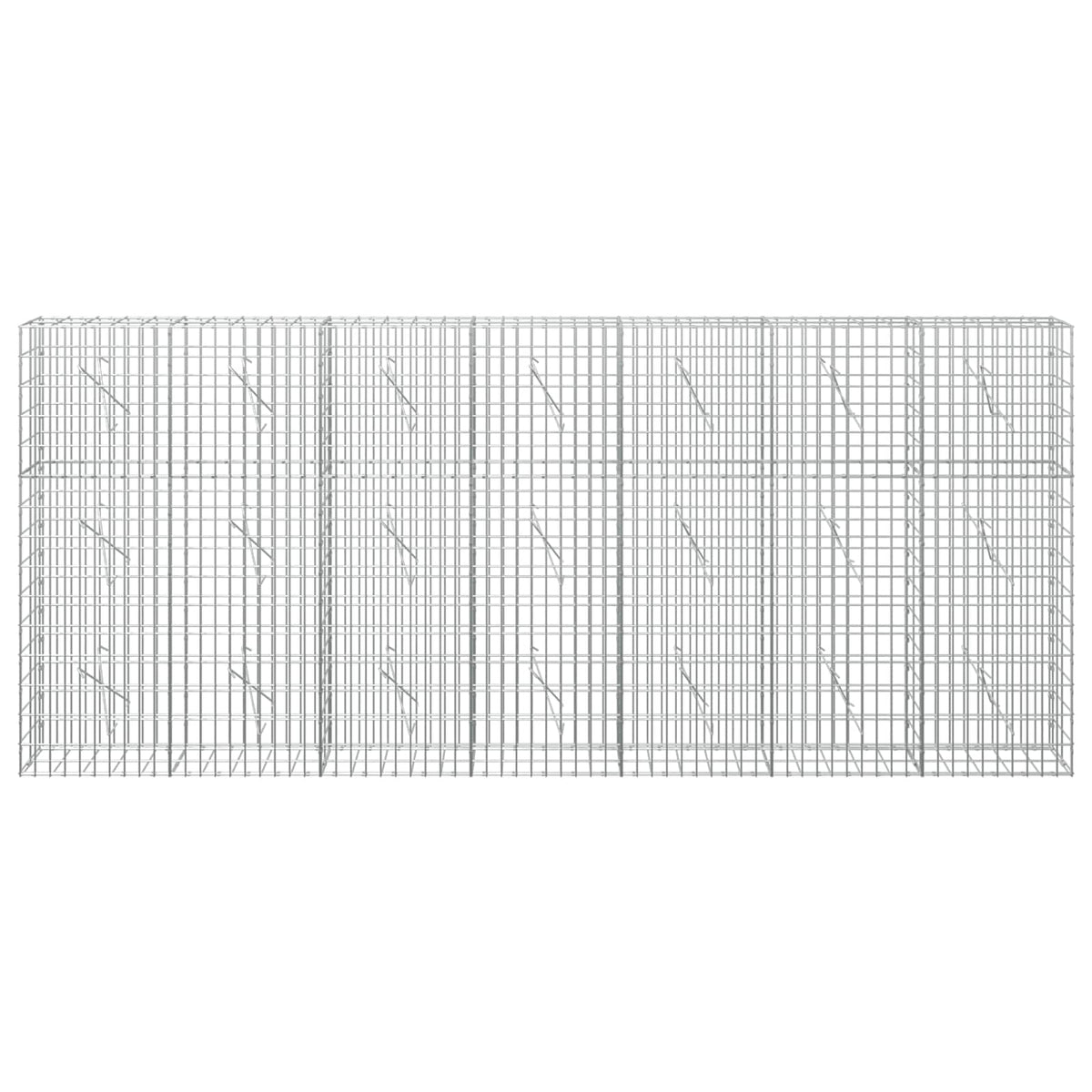 vidaXL Gabion with 3.5 mm Wire and 5x10 cm Mesh 350x10x150 cm 3