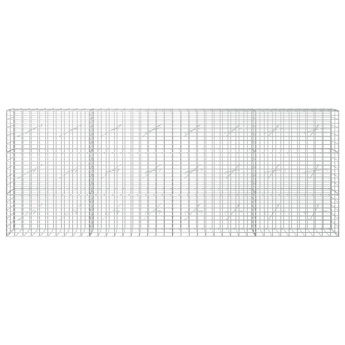 vidaXL Gabion with 3.5 mm Wire and 5x10 cm Mesh 400x10x150 cm 3