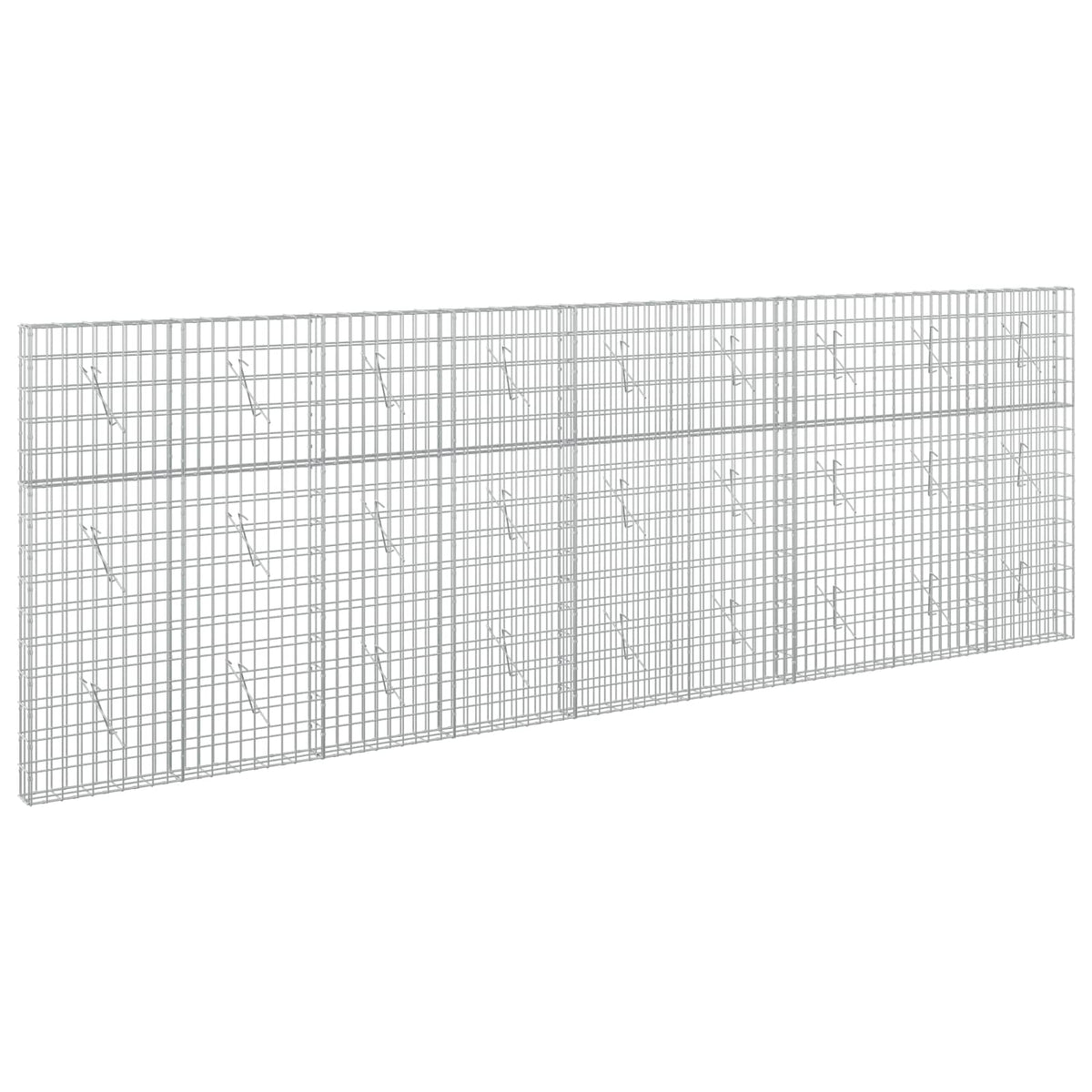 vidaXL Gabion with 3.5 mm Wire and 5x10 cm Mesh 450x10x150 cm 2