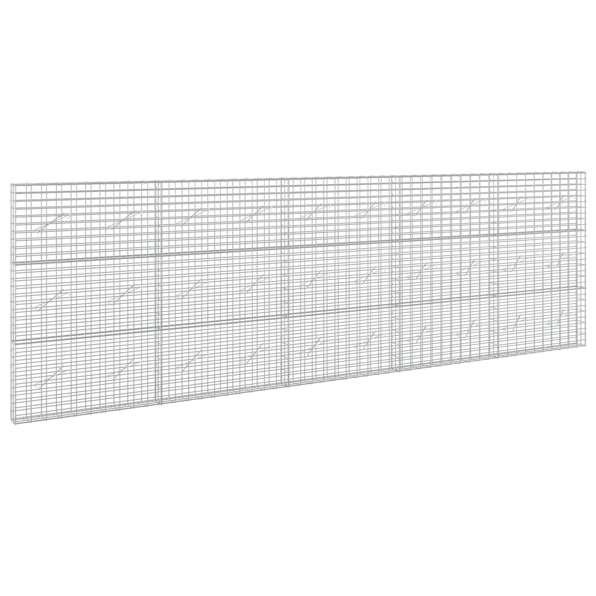 vidaXL Gabion with 3.5 mm Wire and 5x10 cm Mesh 500x10x150 cm 2