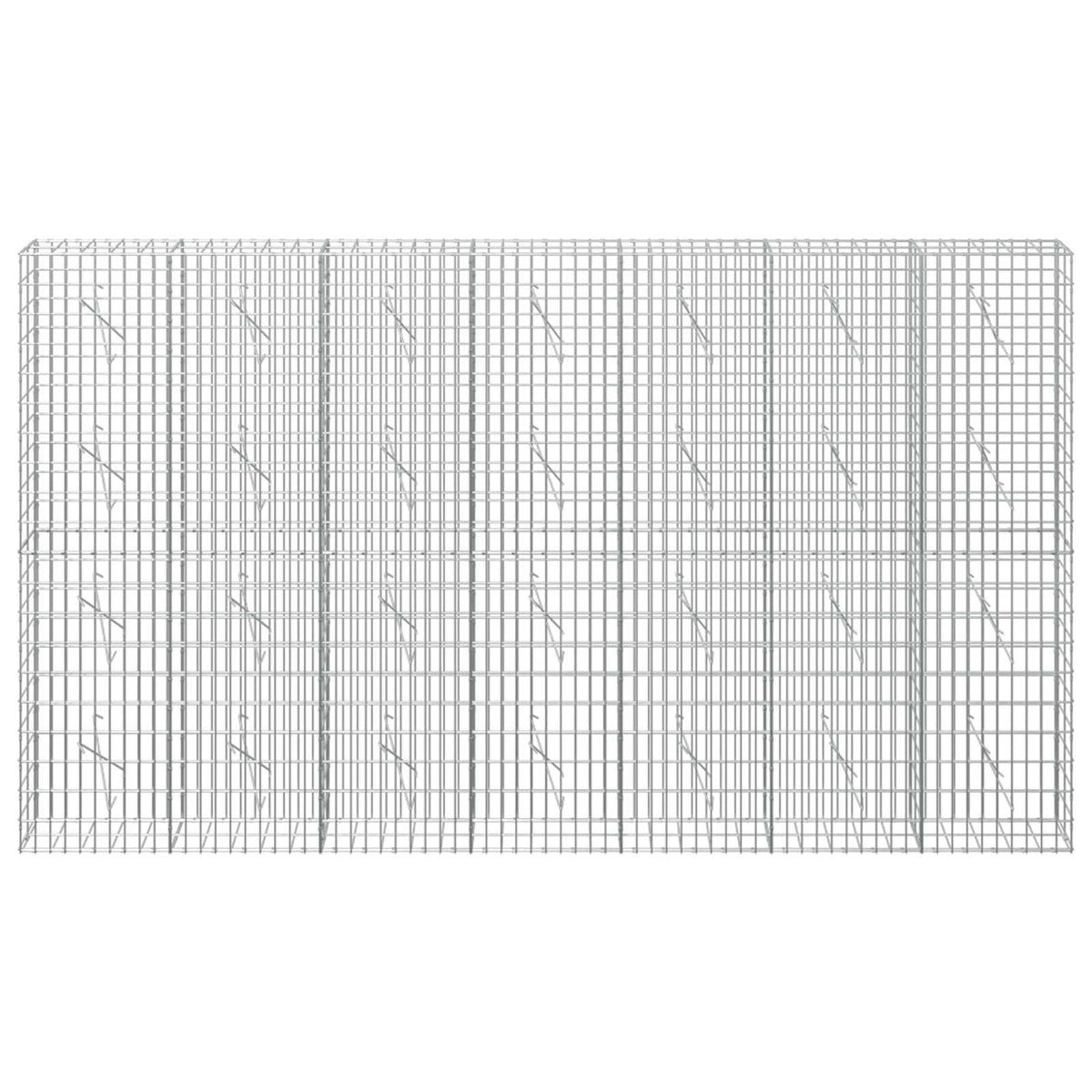 vidaXL Gabion with 3.5 mm Wire and 5x10 cm Mesh 350x10x200 cm 3