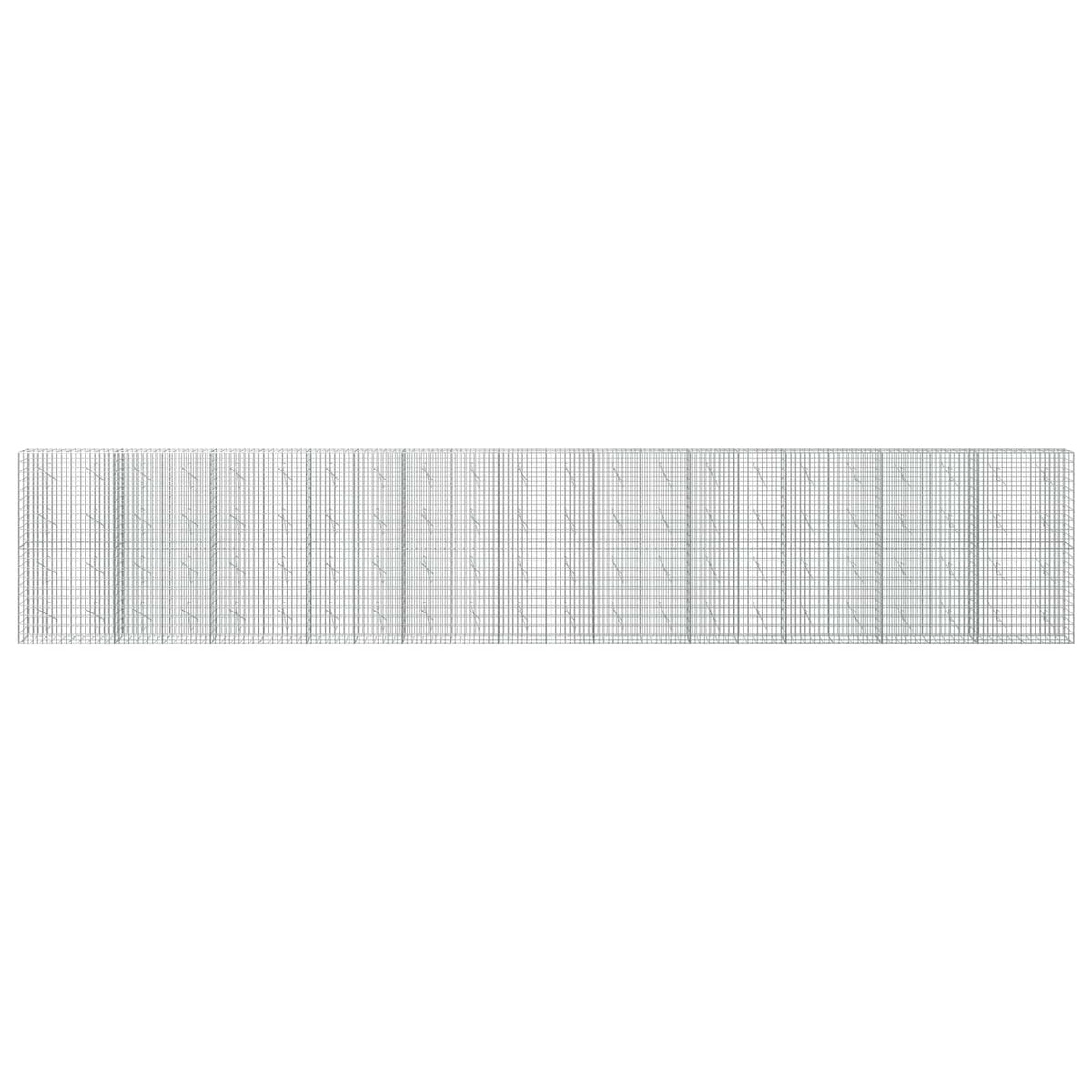 vidaXL Gabion with 3.5 mm Wire and 5x10 cm Mesh 1100x10x200 cm 3