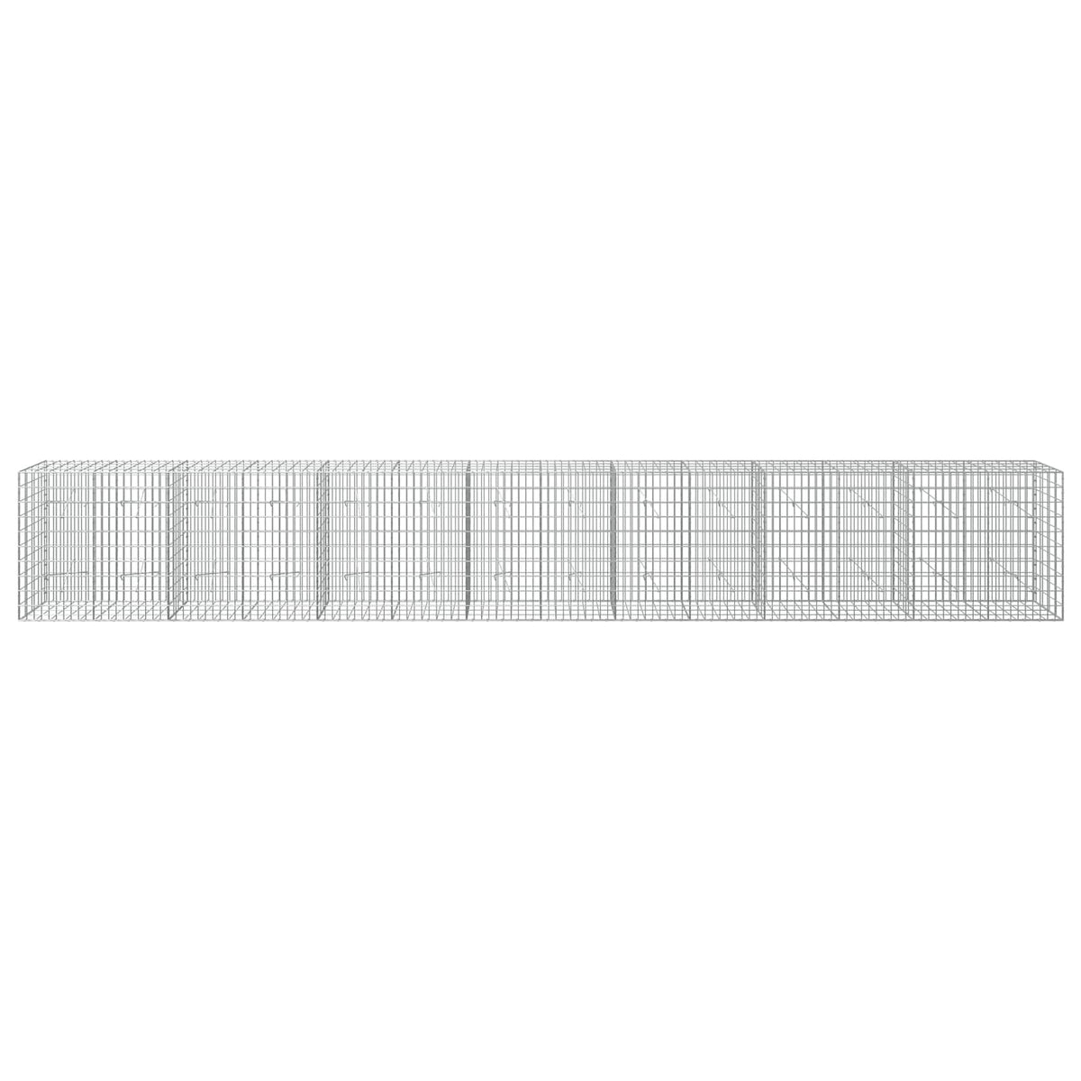 vidaXL Gabion with 3.5 mm Wire and 5x10 cm Mesh 700x20x100 cm 3