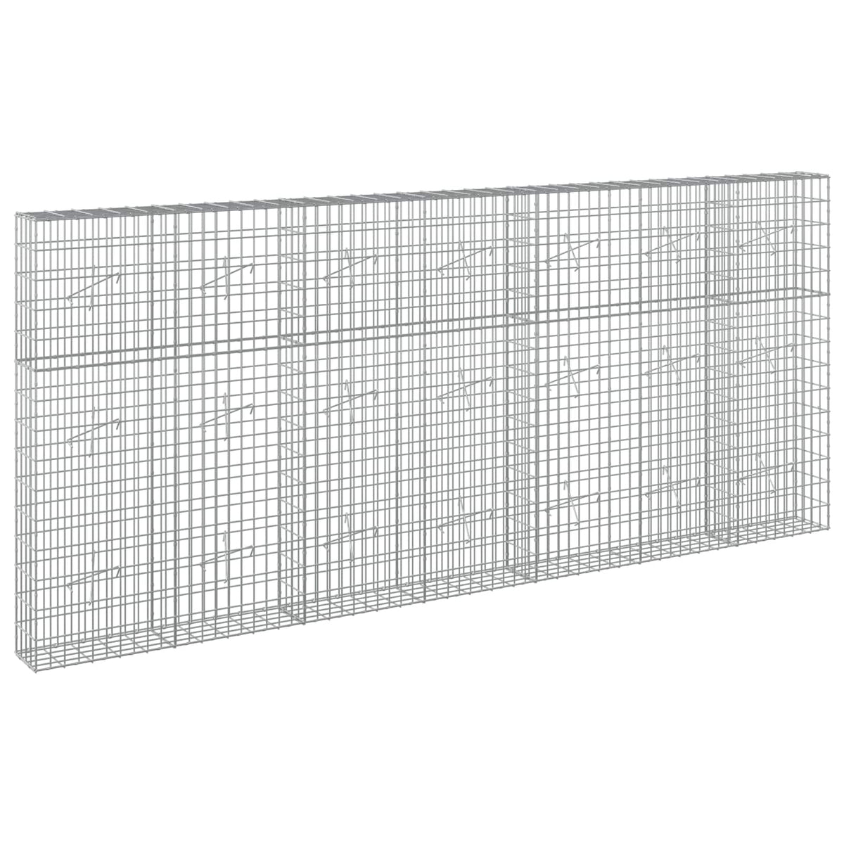 vidaXL Gabion with 3.5 mm Wire and 5x10 cm Mesh 350x20x150 cm 2
