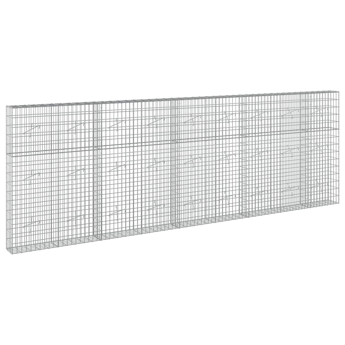 vidaXL Gabion with 3.5 mm Wire and 5x10 cm Mesh 450x20x150 cm 2