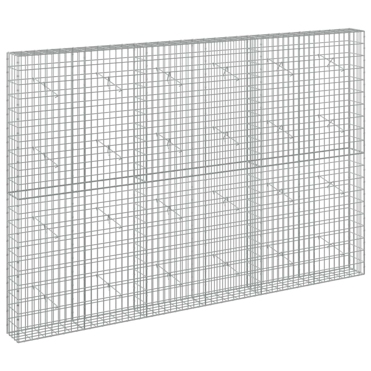 vidaXL Gabion with 3.5 mm Wire and 5x10 cm Mesh 300x20x200 cm 2