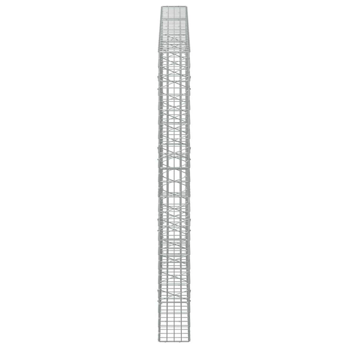 vidaXL Gabion with 3.5 mm Wire and 5x10 cm Mesh 300x20x200 cm 4