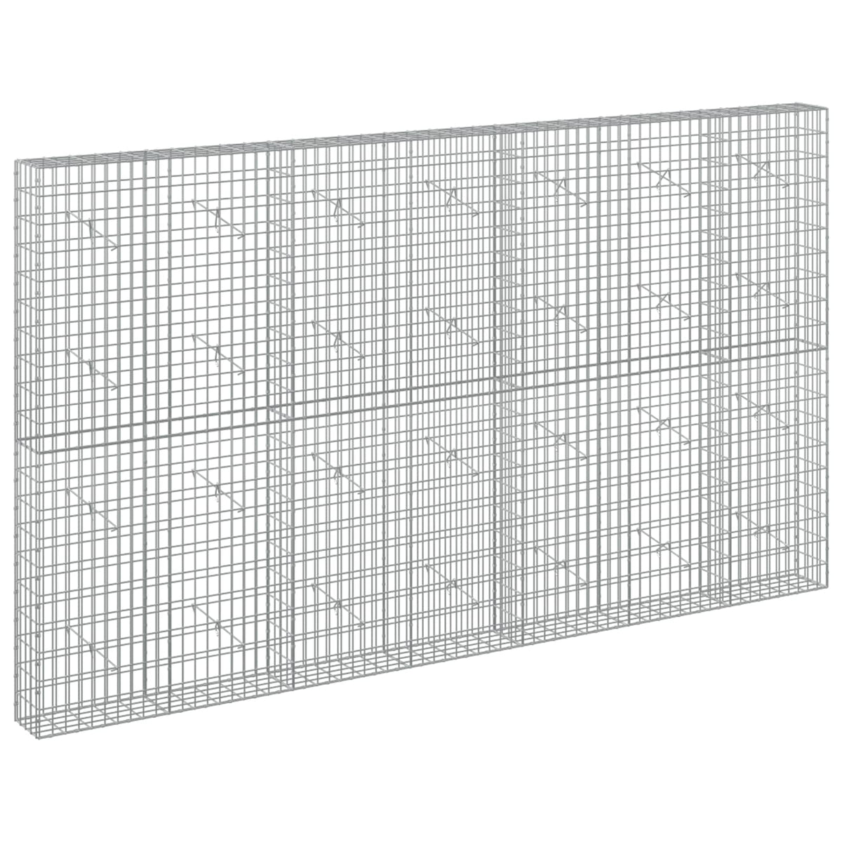 vidaXL Gabion with 3.5 mm Wire and 5x10 cm Mesh 350x20x200 cm 2