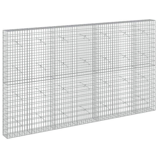 vidaXL Gabion with 3.5 mm Wire and 5x10 cm Mesh 350x20x200 cm 2
