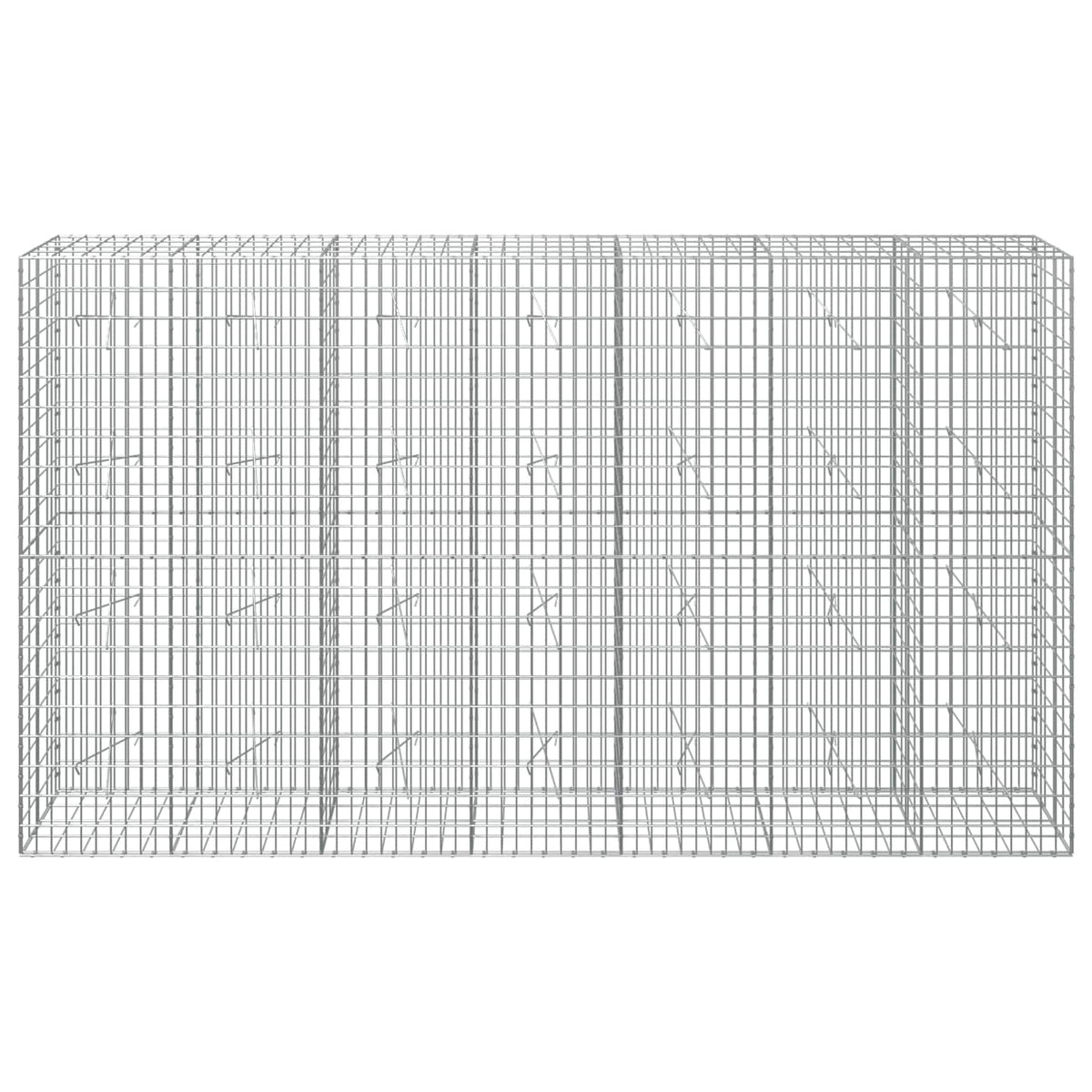 vidaXL Gabion with 3.5 mm Wire and 5x10 cm Mesh 350x20x200 cm 3