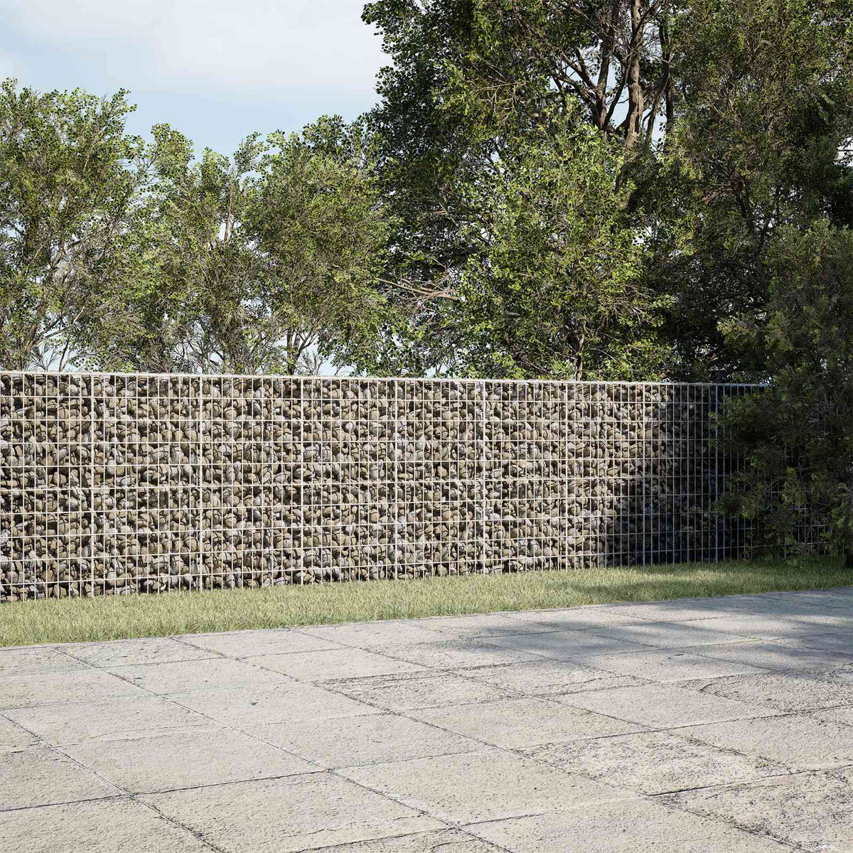 vidaXL Gabion with 3.5 mm Wire and 5x10 cm Mesh 450x30x100 cm 1