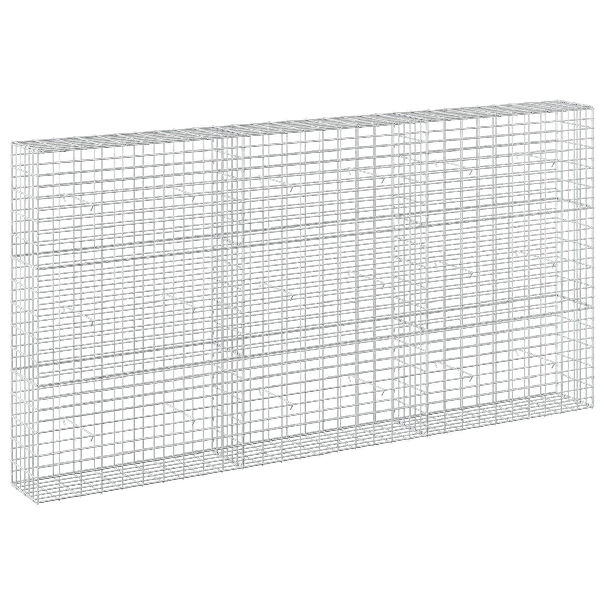 vidaXL Gabion with 3.5 mm Wire and 5x10 cm Mesh 300x30x150 cm 2