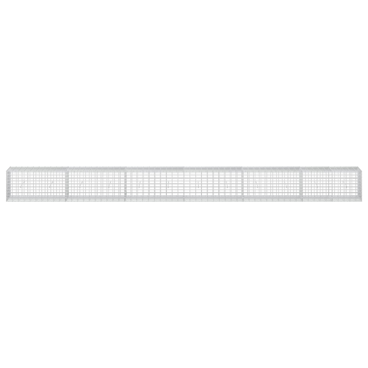 vidaXL Gabion with 3.5 mm Wire and 5x10 cm Mesh 600x50x50 cm 3