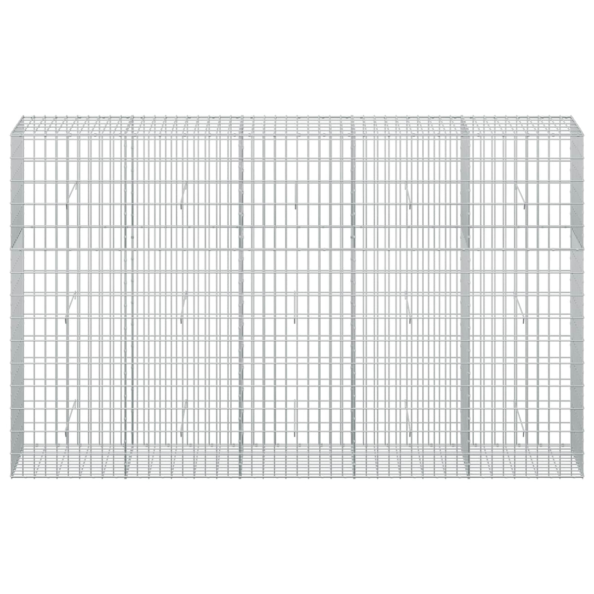 vidaXL Gabion with 3.5 mm Wire and 5x10 cm Mesh 250x50x150 cm 3