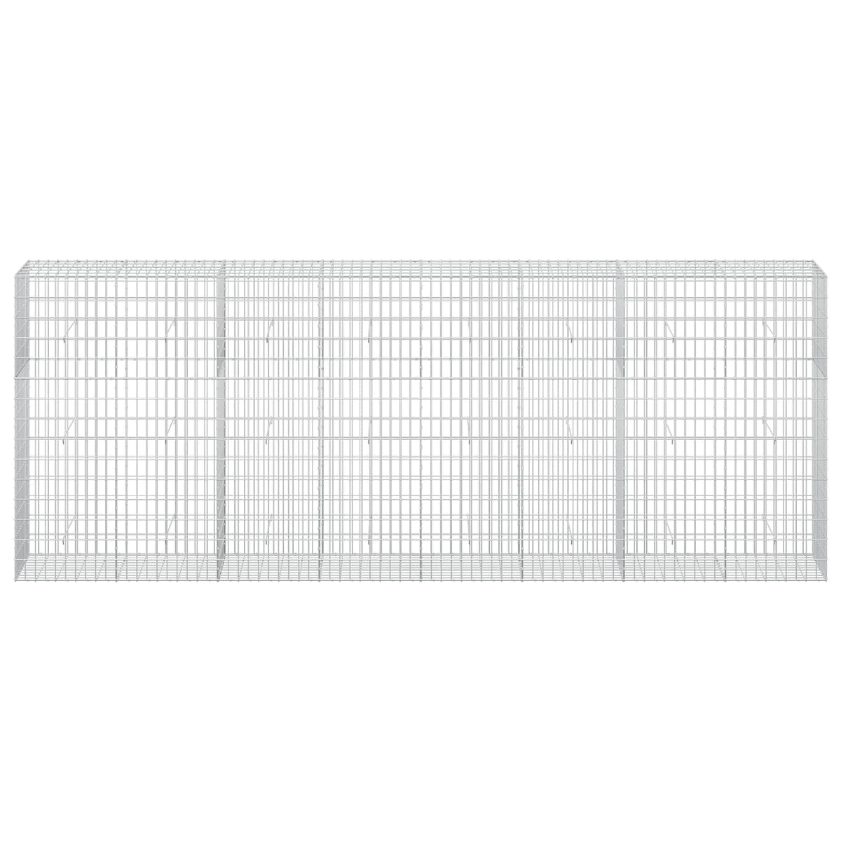 vidaXL Gabion with 3.5 mm Wire and 5x10 cm Mesh 400x50x150 cm 3
