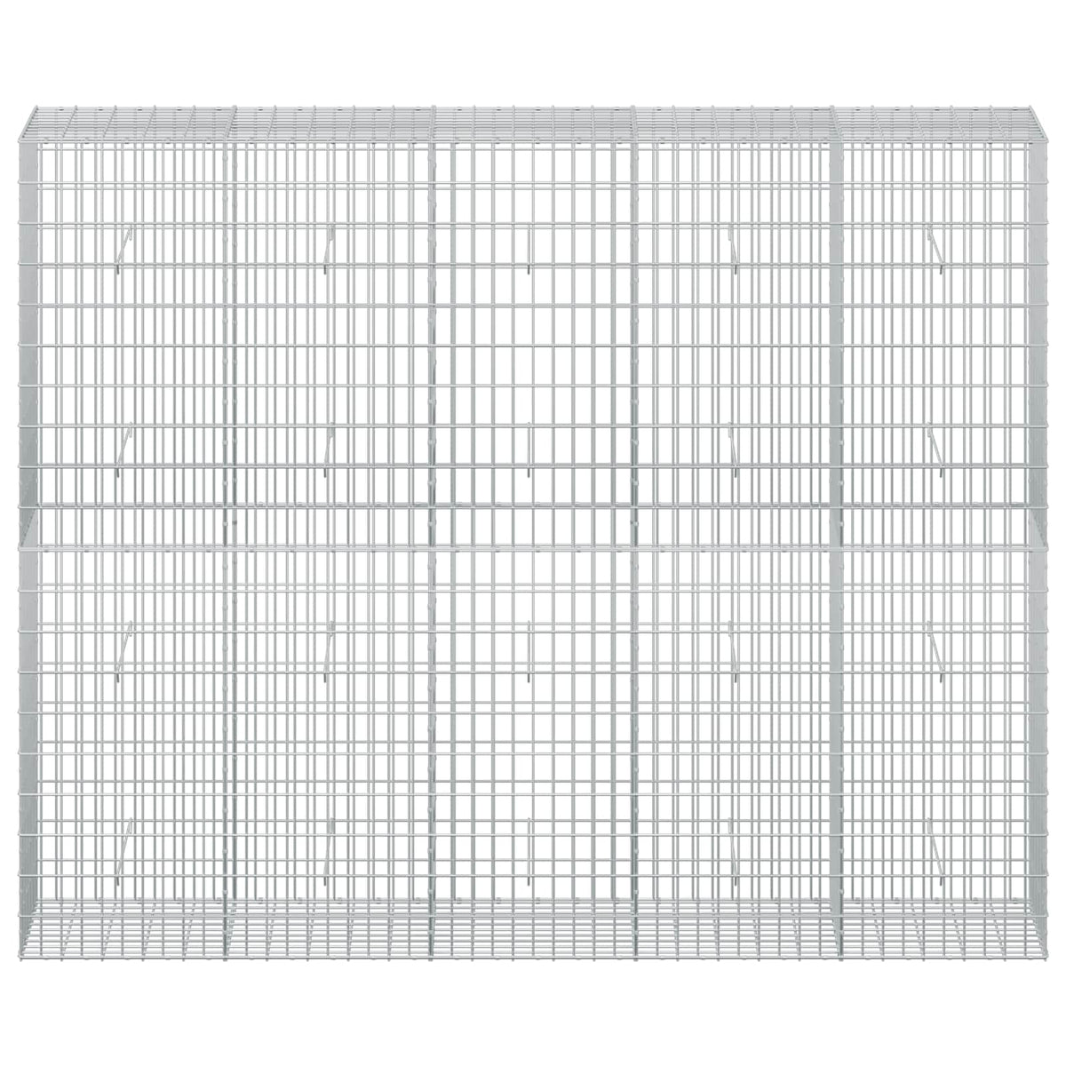 vidaXL Gabion with 3.5 mm Wire and 5x10 cm Mesh 250x50x200 cm 3