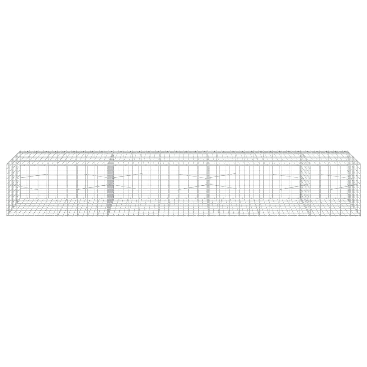 vidaXL Gabion with 3.5 mm Wire and 5x10 cm Mesh 350x100x50 cm 3