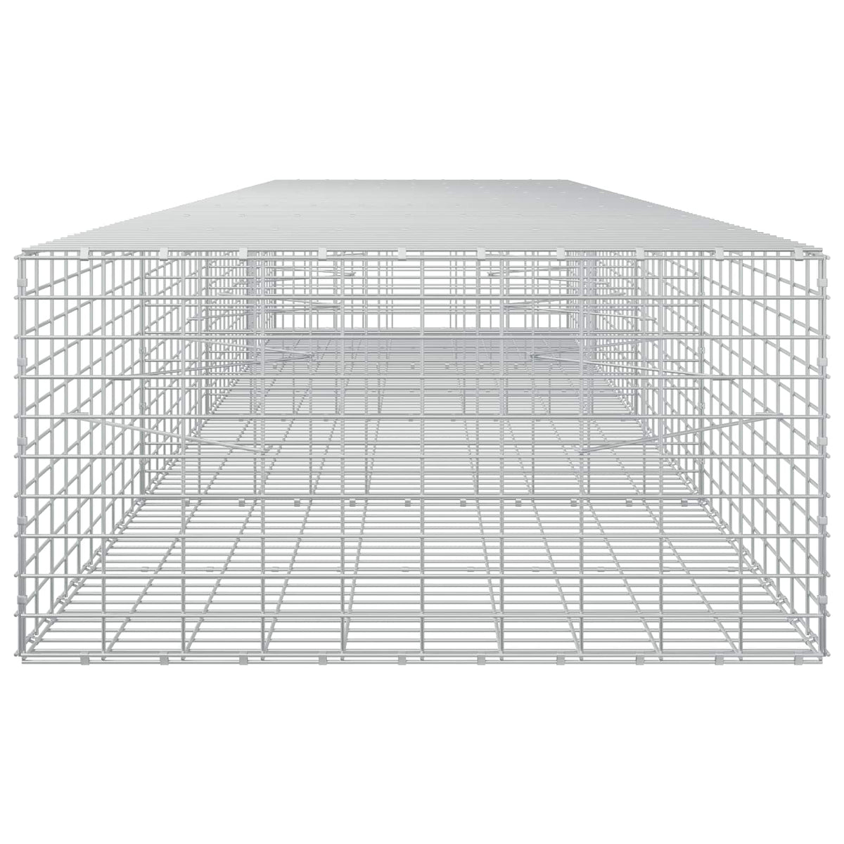 vidaXL Gabion with 3.5 mm Wire and 5x10 cm Mesh 400x100x50 cm 4