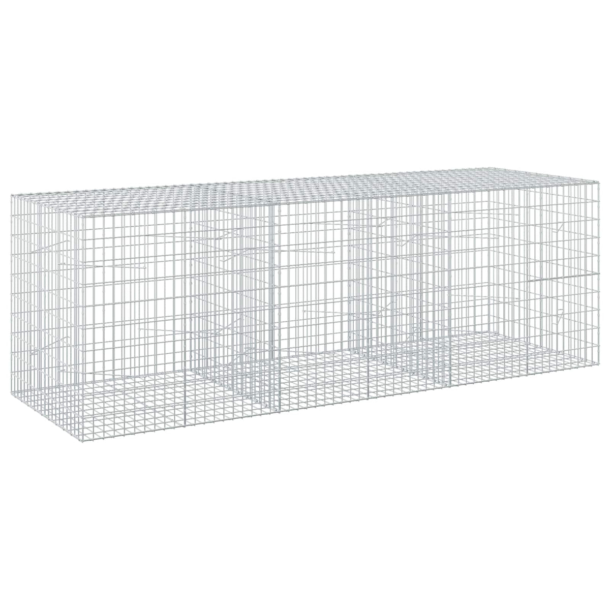 vidaXL Gabion with 3.5 mm Wire and 5x10 cm Mesh 300x100x100 cm 2