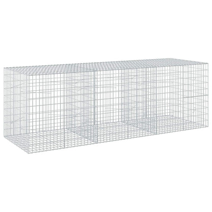 vidaXL Gabion with 3.5 mm Wire and 5x10 cm Mesh 300x100x100 cm 2