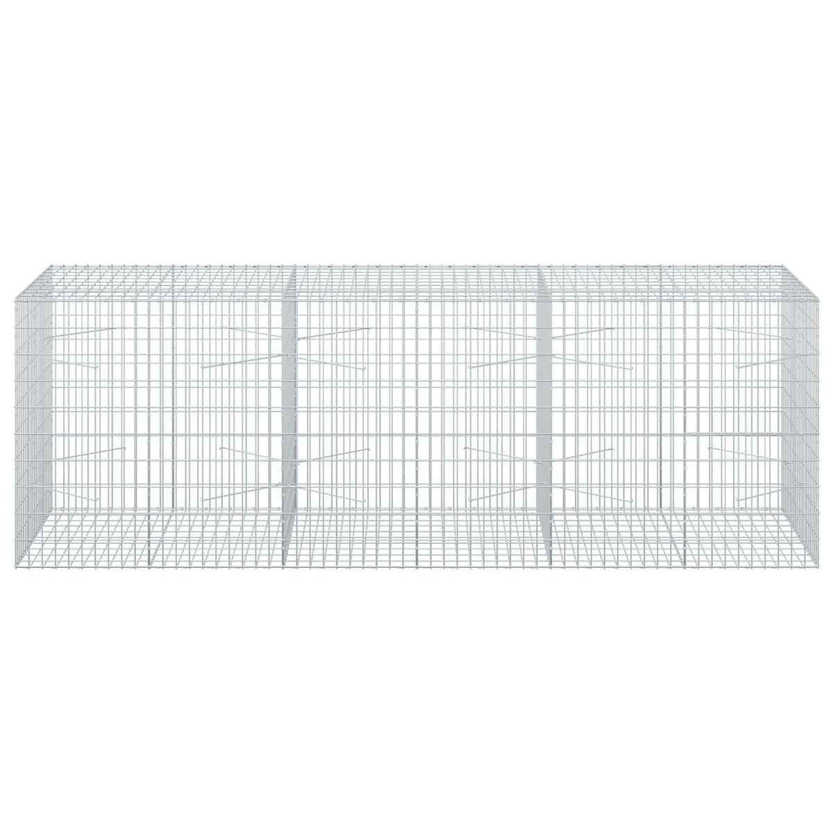 vidaXL Gabion with 3.5 mm Wire and 5x10 cm Mesh 300x100x100 cm 3