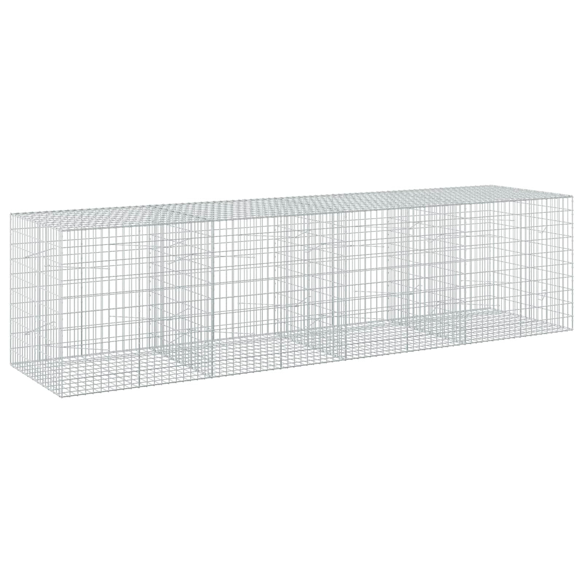 vidaXL Gabion with 3.5 mm Wire and 5x10 cm Mesh 400x100x100 cm 2