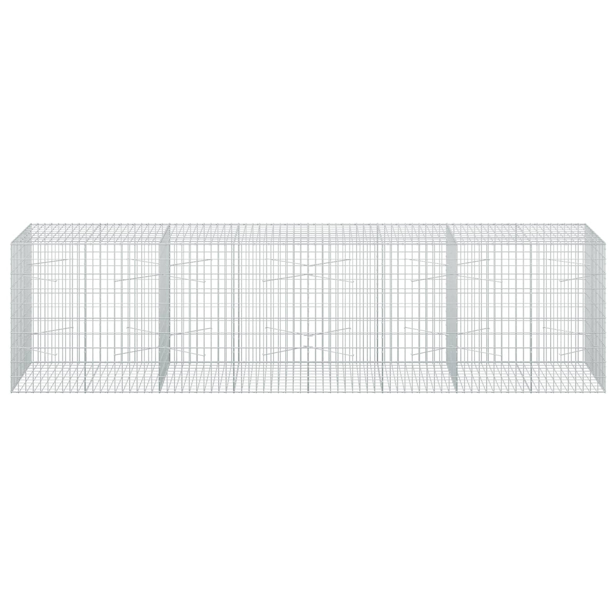 vidaXL Gabion with 3.5 mm Wire and 5x10 cm Mesh 400x100x100 cm 3